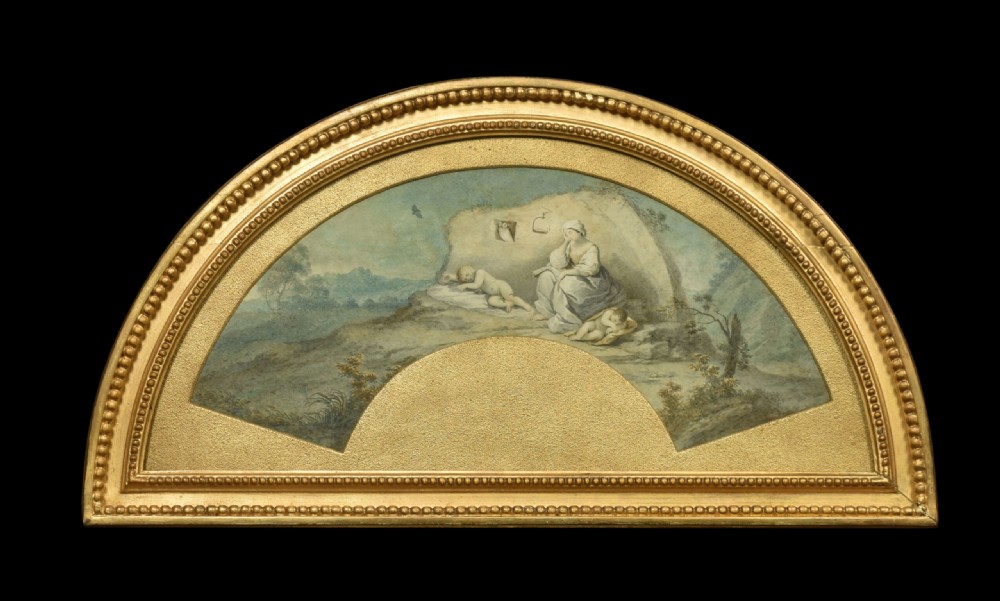 Pair Of Late 18th Century Painted Fan Leaves View II