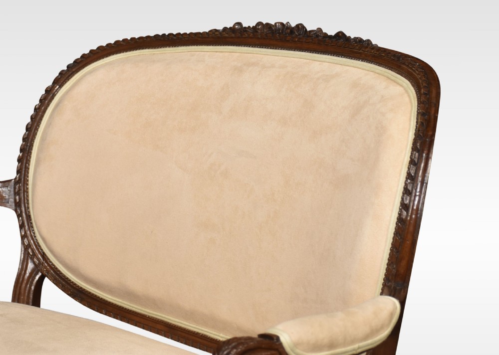 Walnut Framed Two-seater Settee View VIII