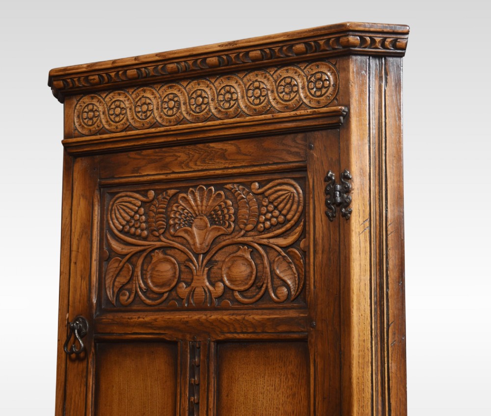 Carved Oak Corner Cupboard View IV