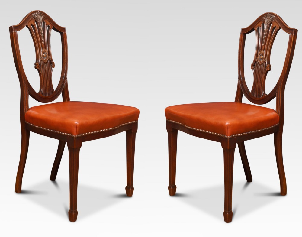 Eight Mahogany Shield Back Dining Chairs View VII
