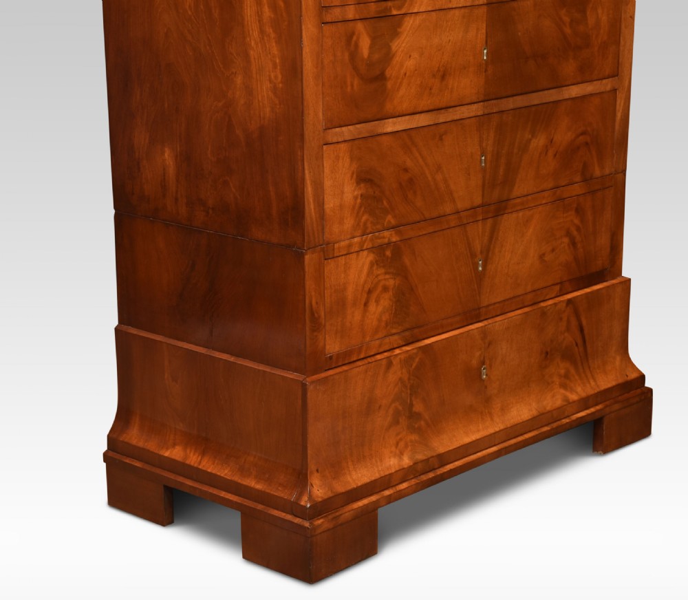 19th Century Mahogany Biedermeier Secretaire Chest Of Drawers View V