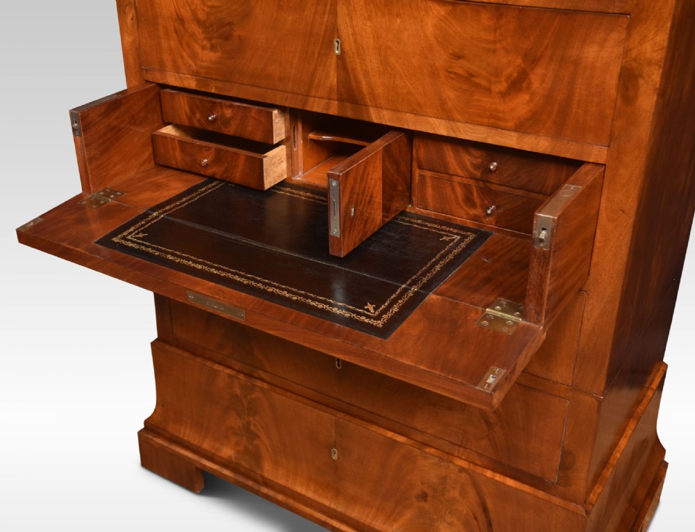 19th Century Mahogany Biedermeier Secretaire Chest Of Drawers View X