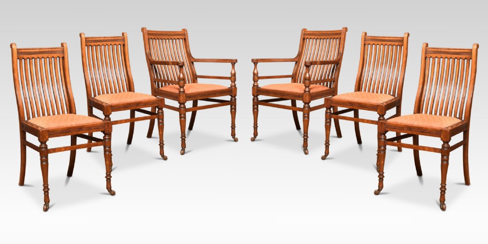 Set Of Six James Shoolbread Dining Chairs