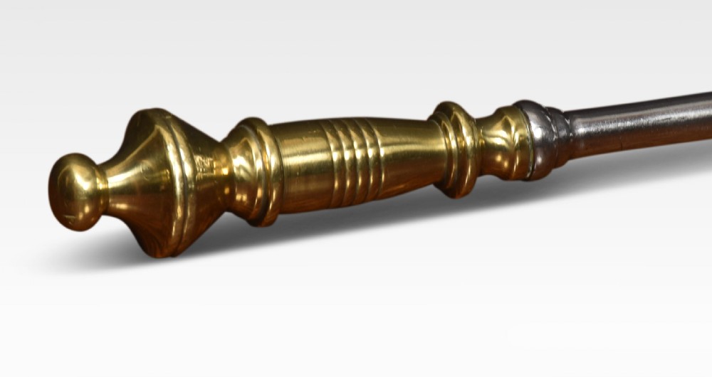 Polished Steel And Brass Fire Tools View IV