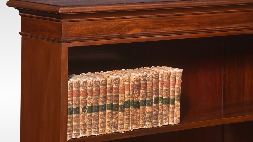 Pair of mahogany open bookcases View II