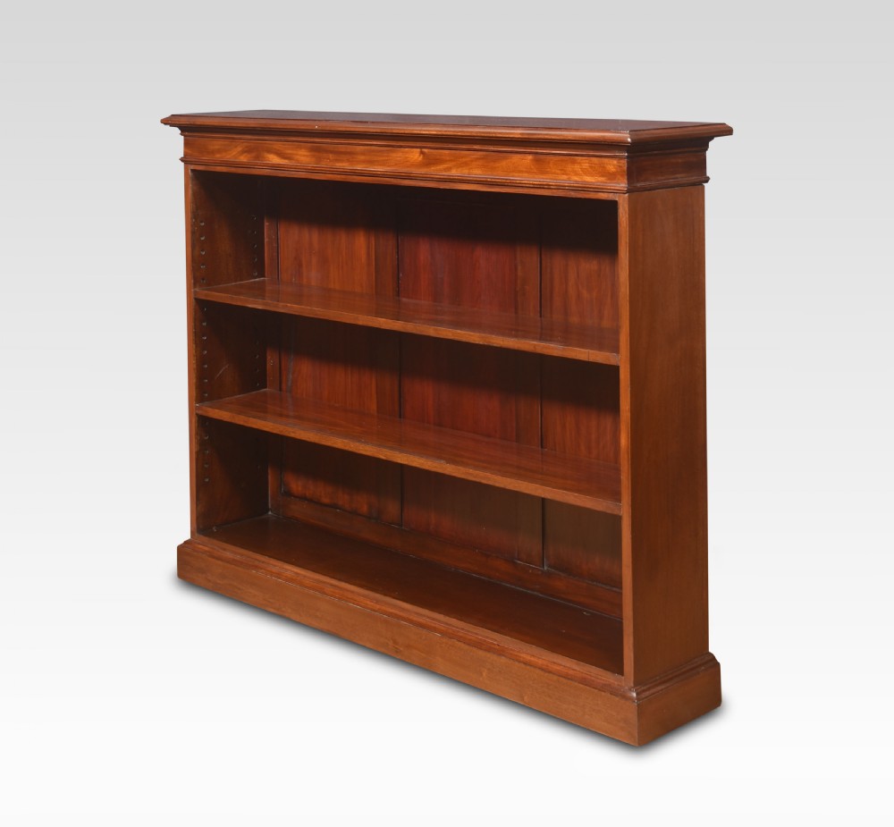 Pair of mahogany open bookcases View IV