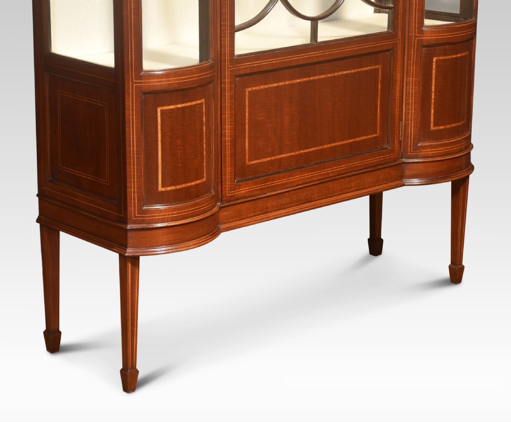 Mahogany inlaid display cabinet View V