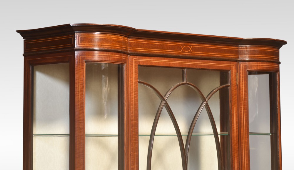 Mahogany inlaid display cabinet View VII