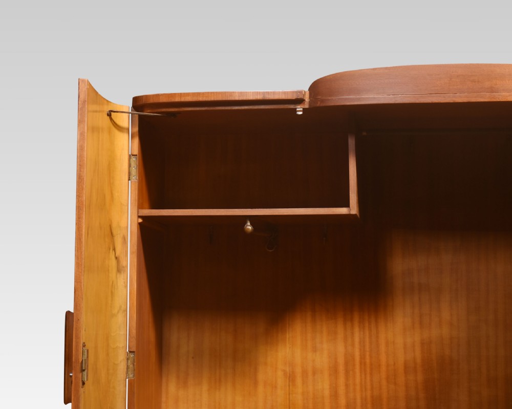 Walnut three door compactum wardrobe View V