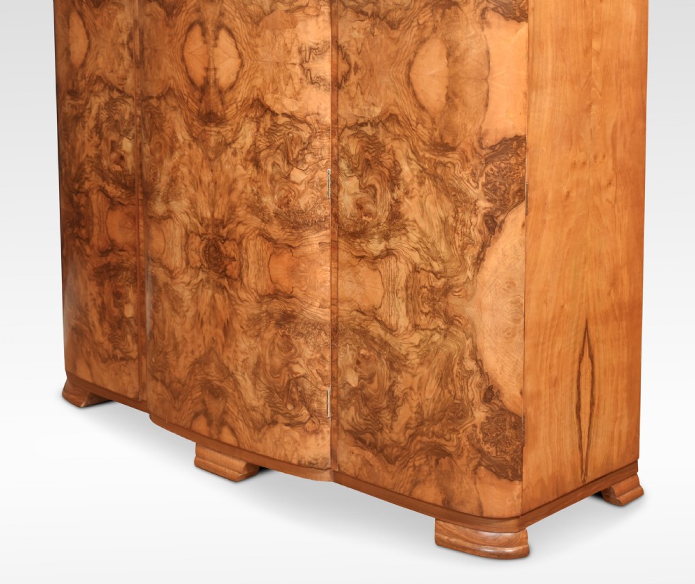 Walnut three door compactum wardrobe View VIII