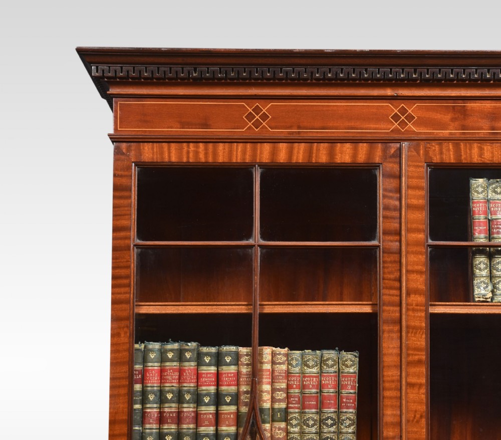 Mahogany Inlaid Gentlemen’s Bookcase View II