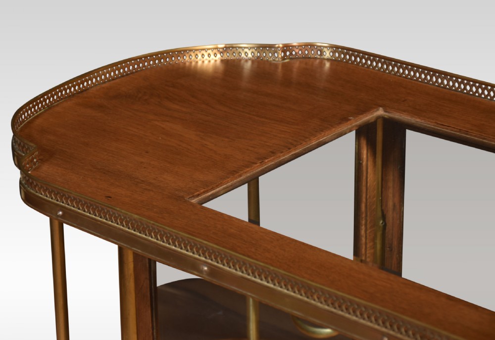 Brass and oak drinks trolly View VIII