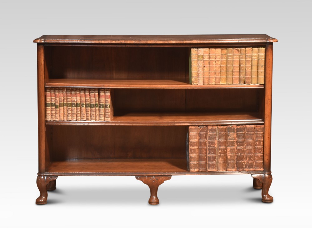 Walnut open bookcase View II
