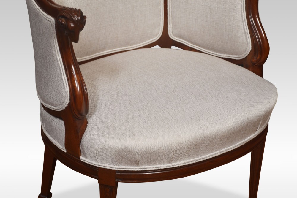 Pair Of Walnut Framed Tub Armchairs View VI