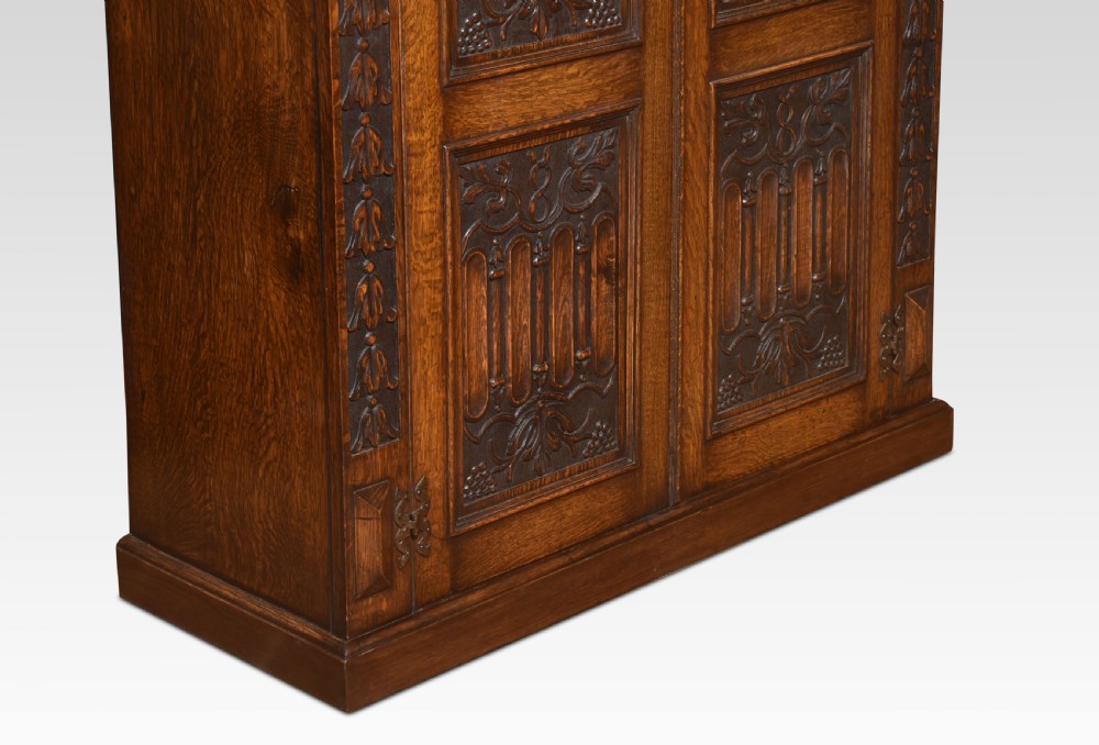 Gothic revival oak wardrobe View V