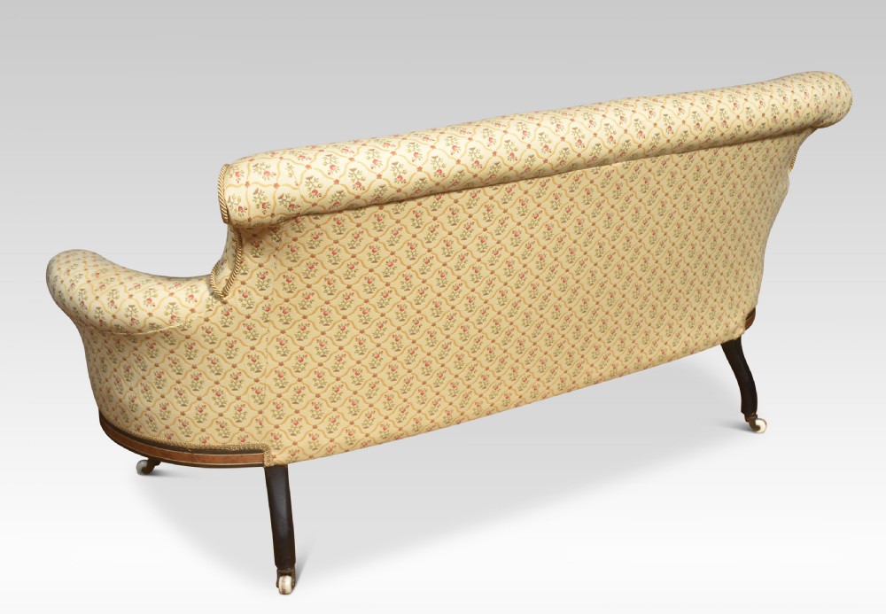 Walnut and ebony framed two seater settee View VIII