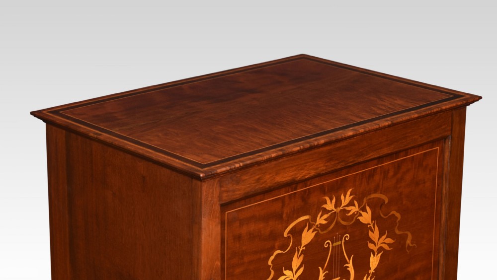 Mahogany Inlaid Music Cabinet View IV