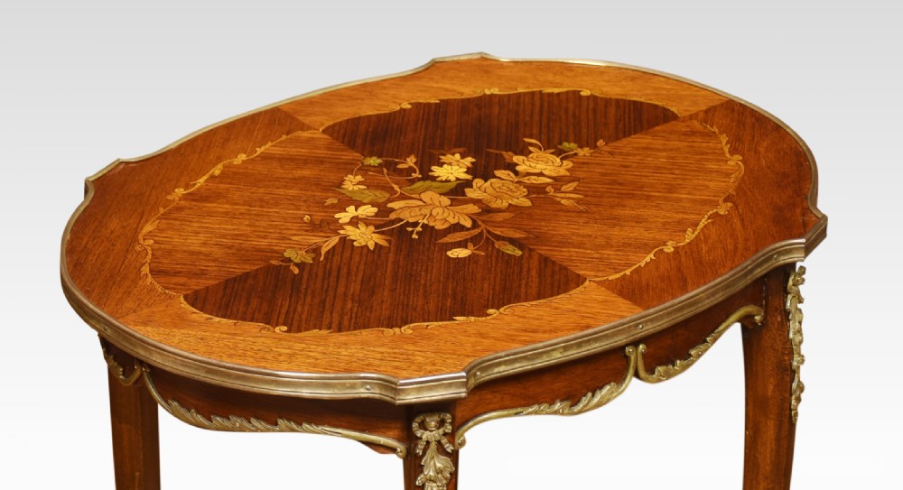 Walnut Inlaid Side Table View V