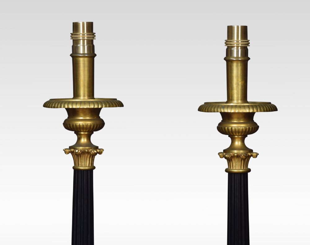 Set Of Six Graduated Ecclesiastical Table Lamps View IV