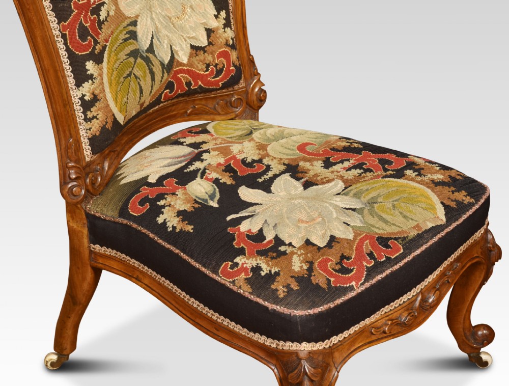 Walnut Framed Nursing Chair View V