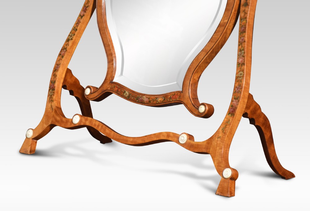 Satinwood painted dressing mirror View III