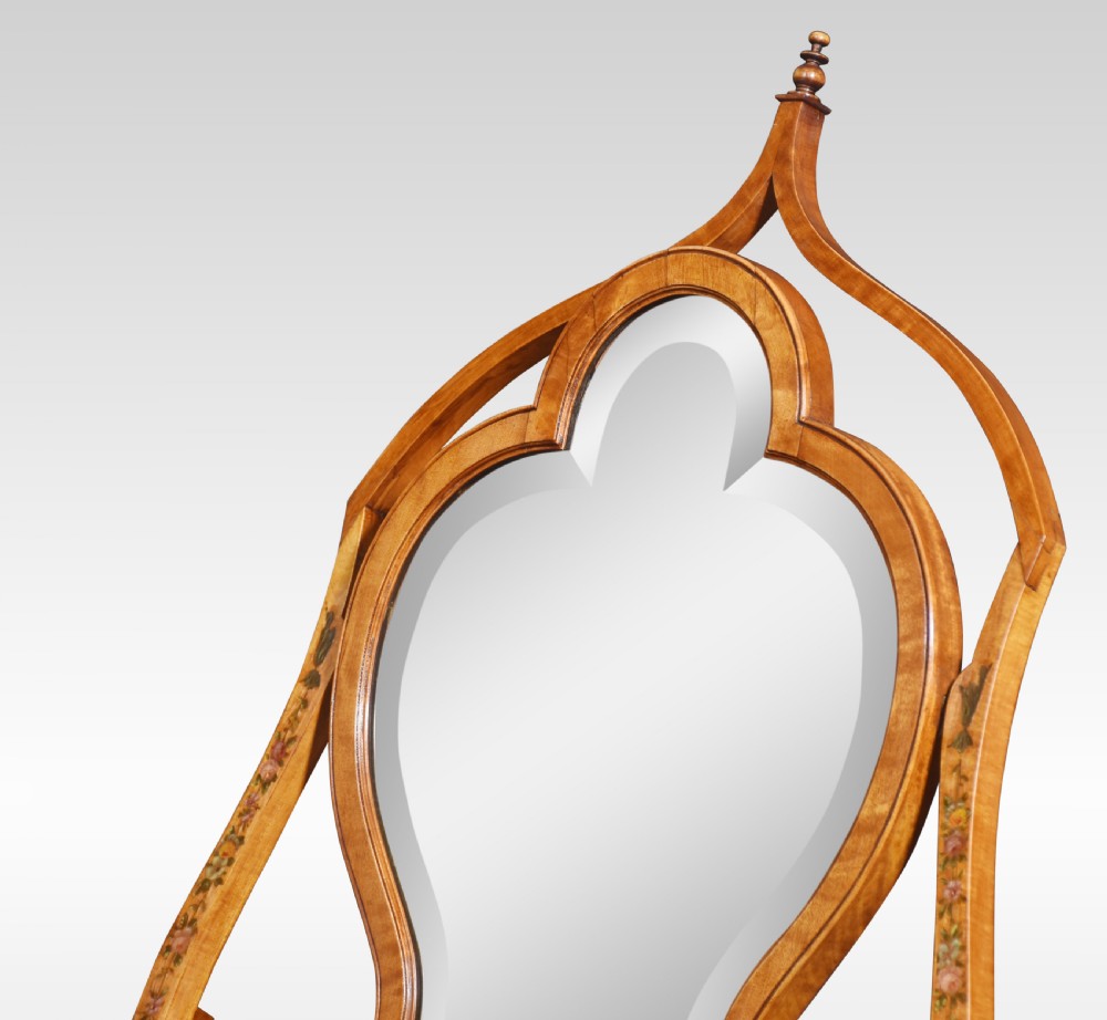 Satinwood painted dressing mirror View IV