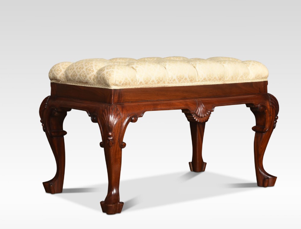 Carved Mahogany Stool