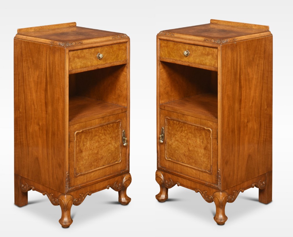 Pair Of Walnut Bedside Cabinets