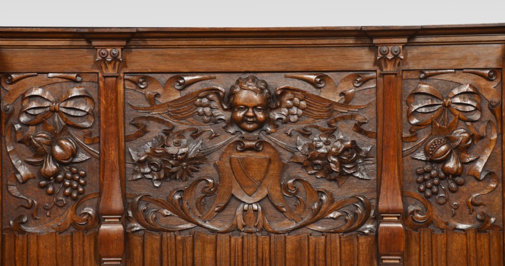 Carved Oak Hall Settle View IV