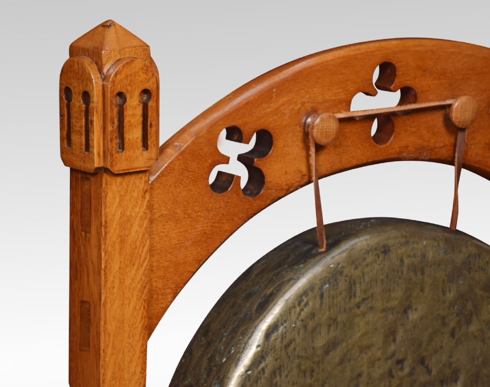Gothic Brass And Oak Dinner Gong View III