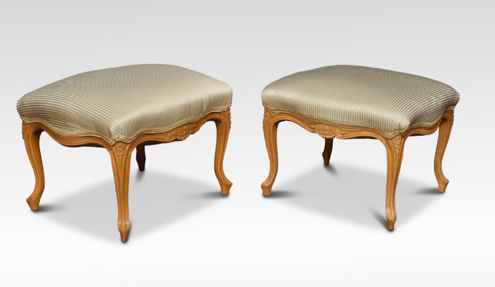 Pair Of Walnut Stools