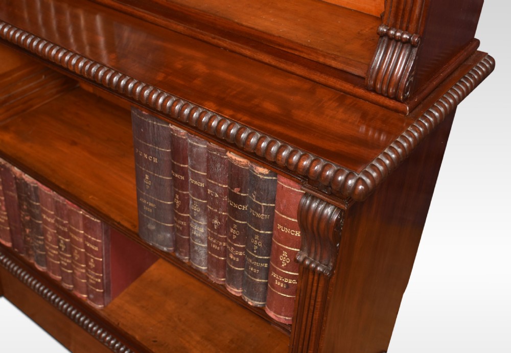 19th Century Mahogany Open Bookcase View V