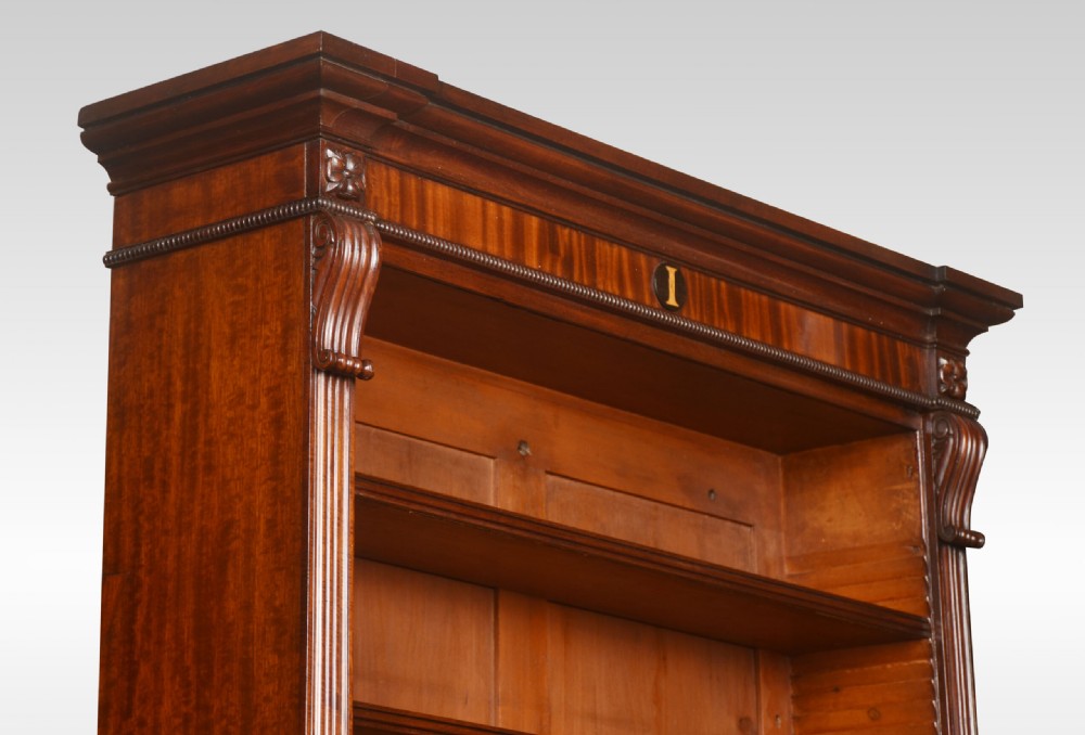 19th Century Mahogany Open Bookcase View VI