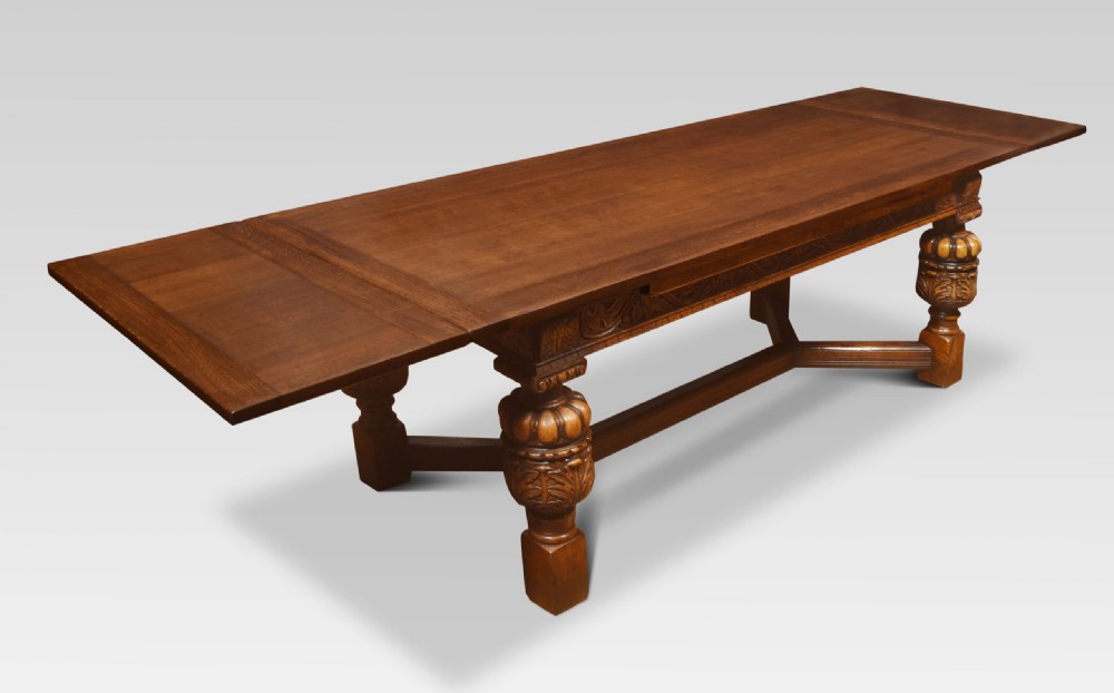 Oak Draw-leaf Refectory Table View IV