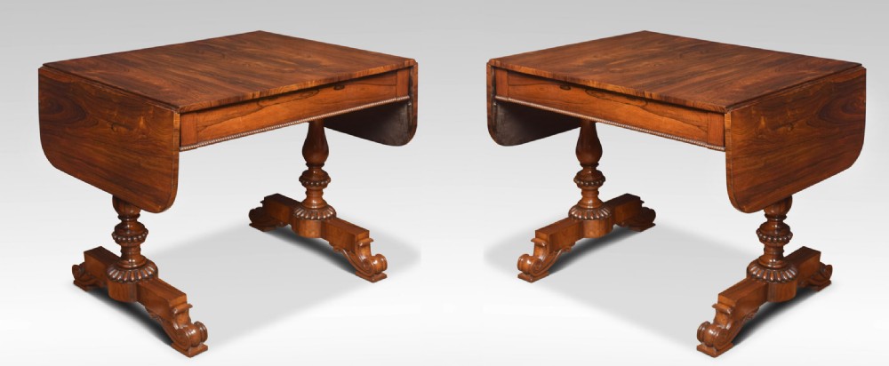 Pair Of William IV Rosewood Sofa Tables