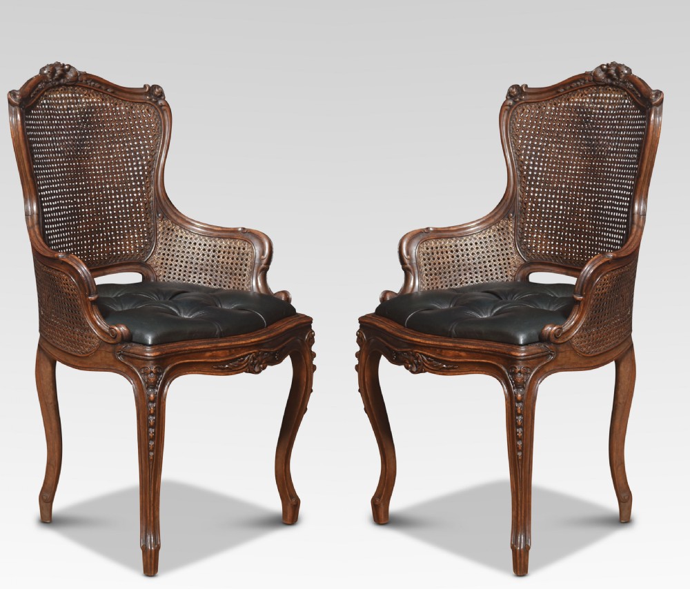 Pair of Louis XV style armchairs