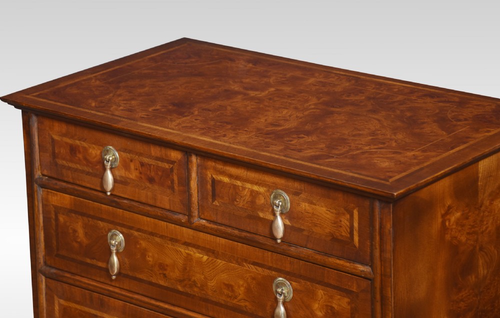 Pair of bachelor’s figured walnut chest of drawers View IV