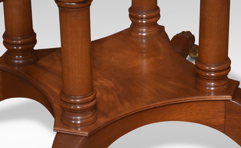 Mahogany brass inlaid circular dining table View V