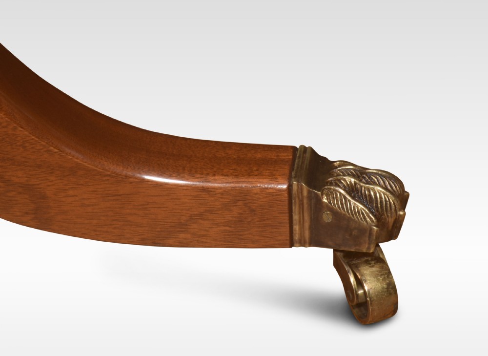 Mahogany brass inlaid circular dining table View VI