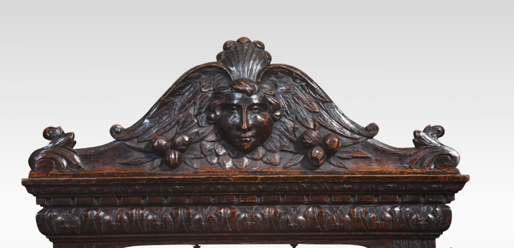 Carved oak dinner gong View II