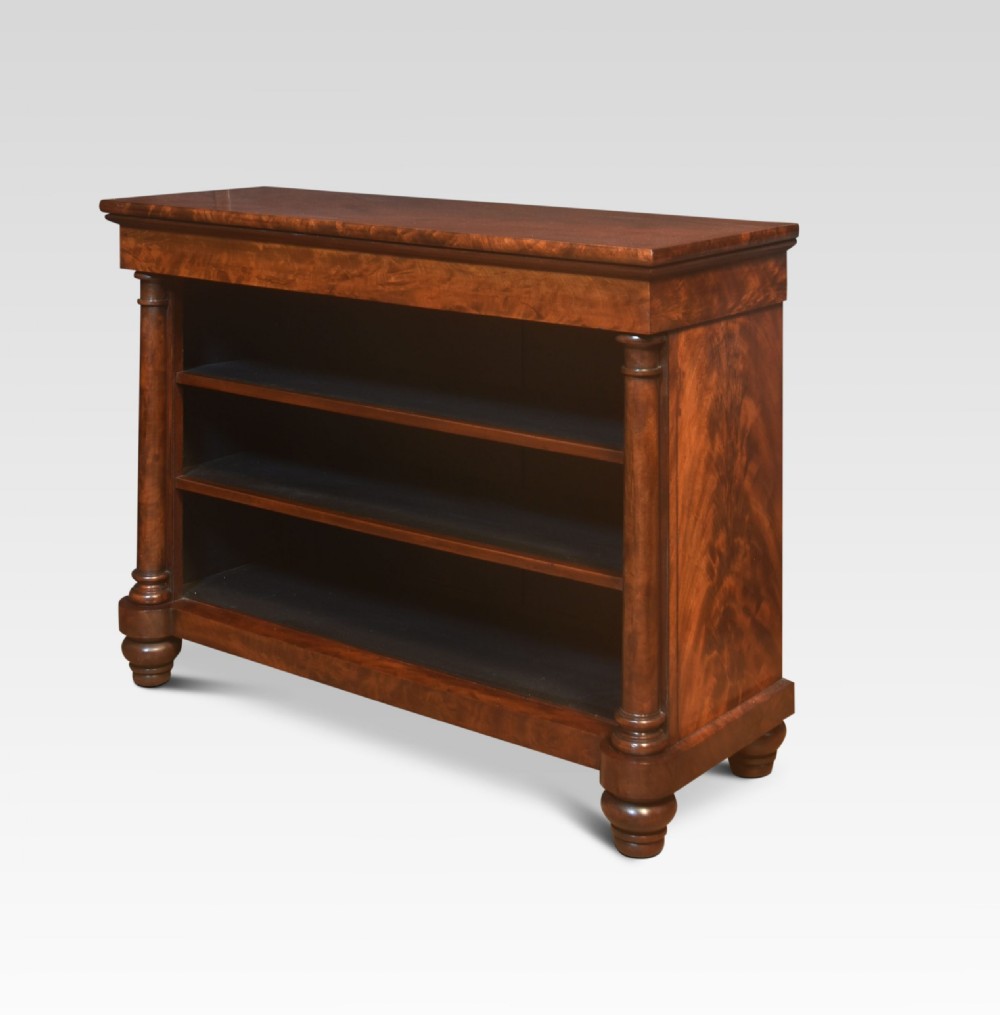 Flame Mahogany Open Bookcase