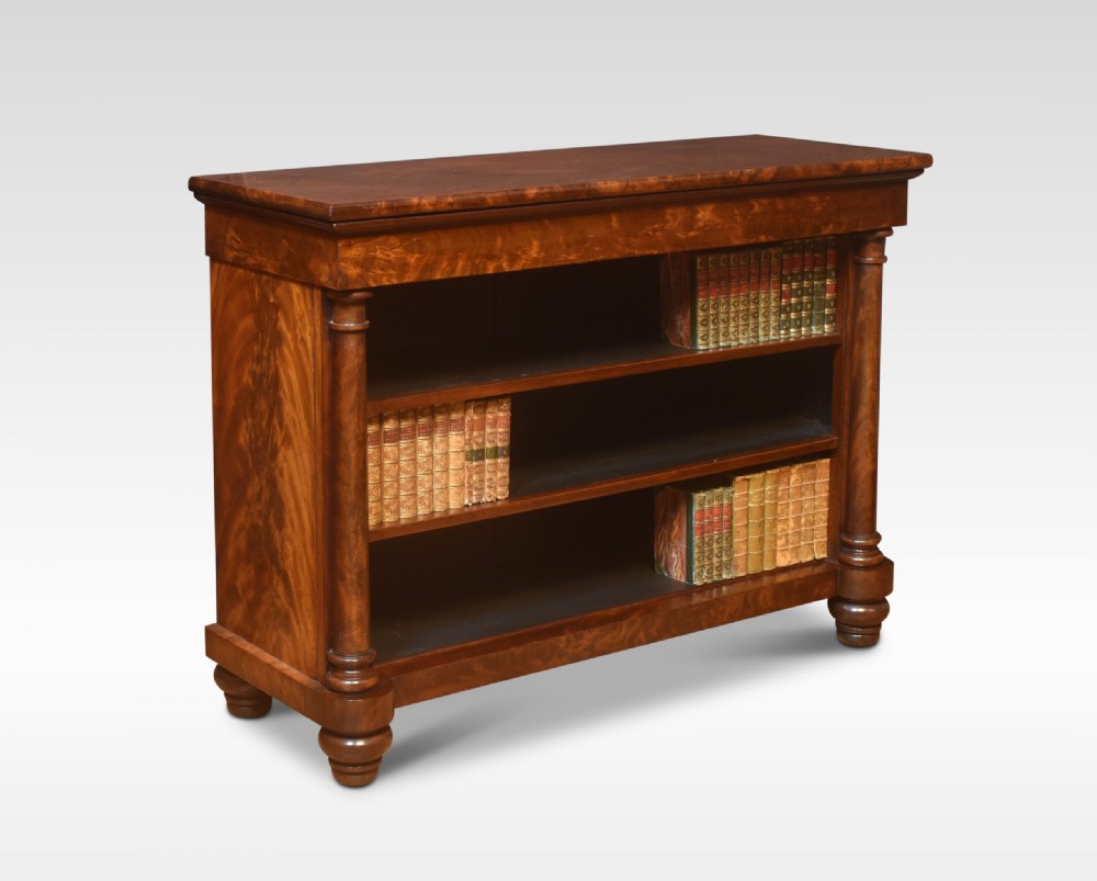 Flame Mahogany Open Bookcase View III