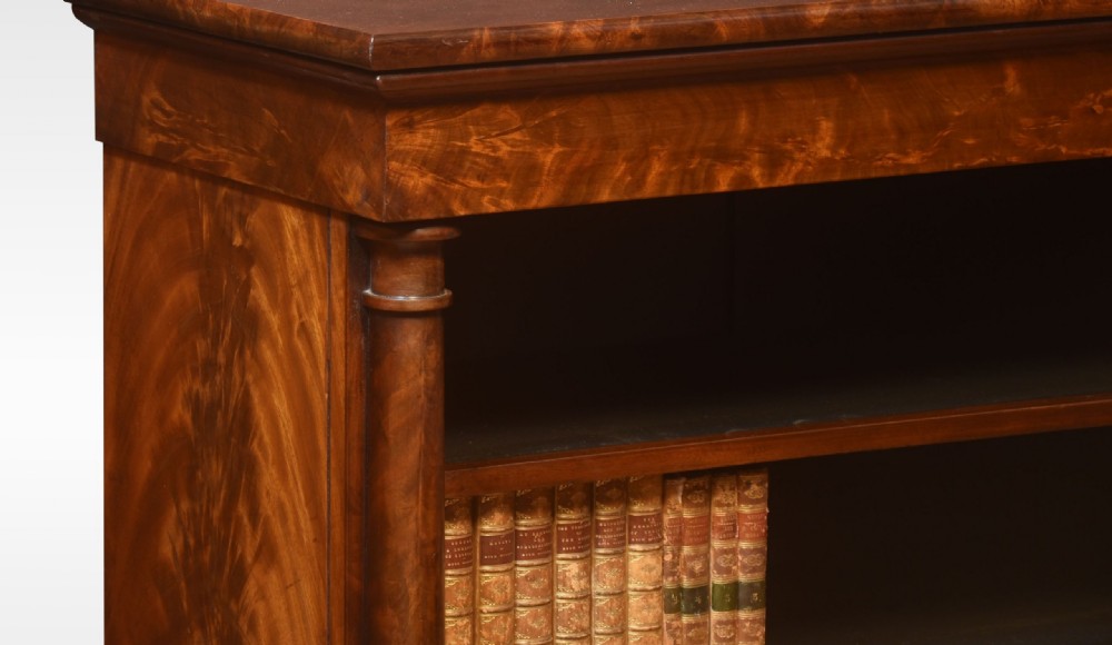 Flame Mahogany Open Bookcase View V