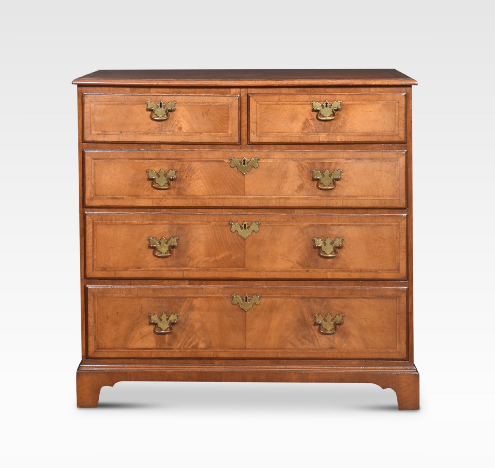 Georgian revival walnut chest of drawers