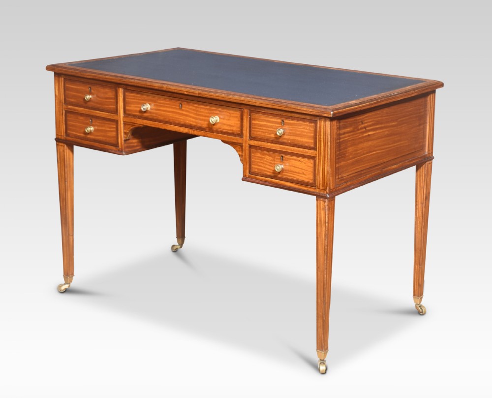Satinwood writing table View V