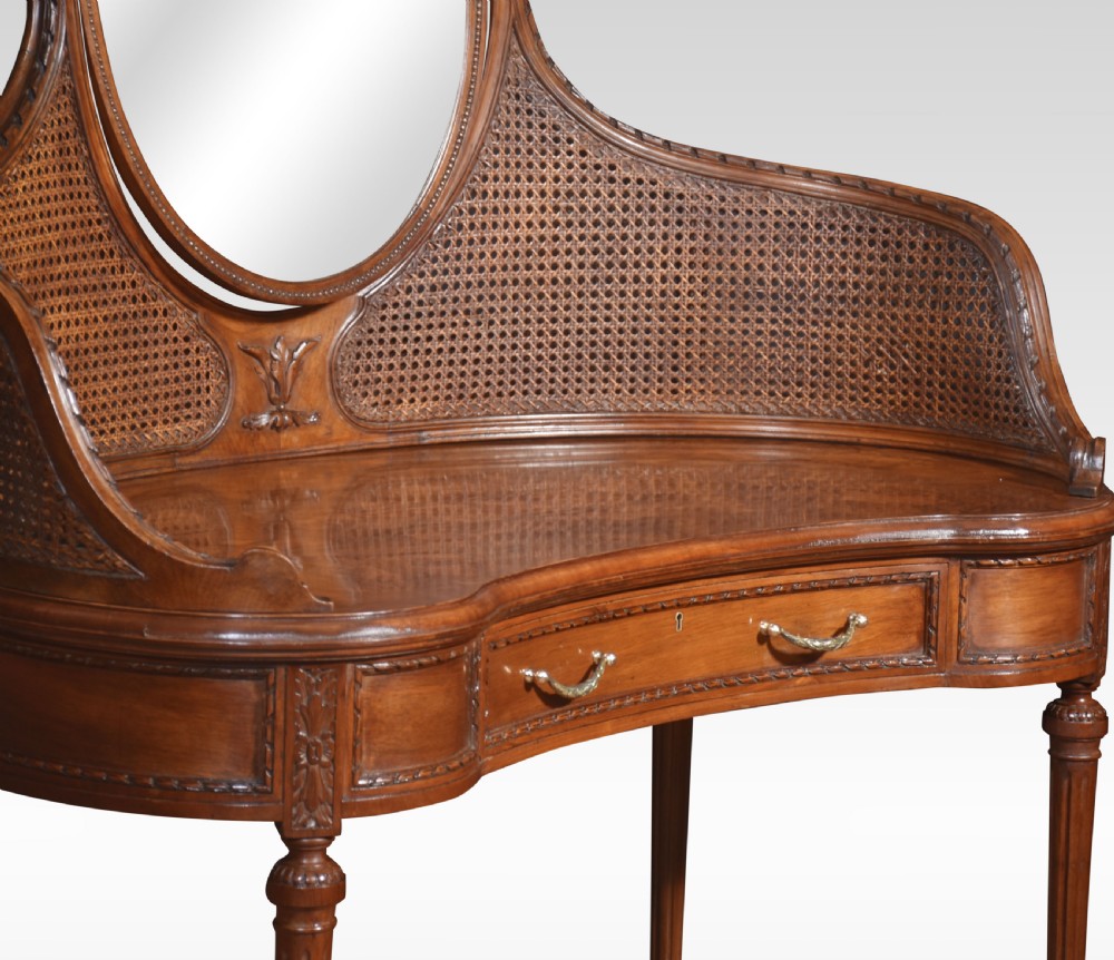 Walnut kidney shaped dressing table View VI