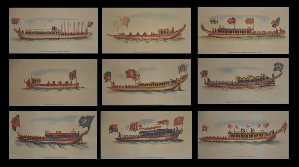 Set of nine Lithographs 