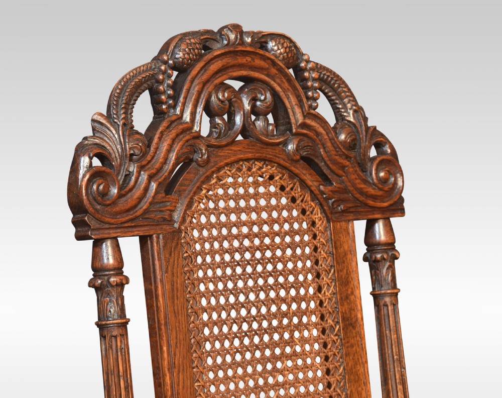 Set Of Eight Oak High Back Chairs View IV