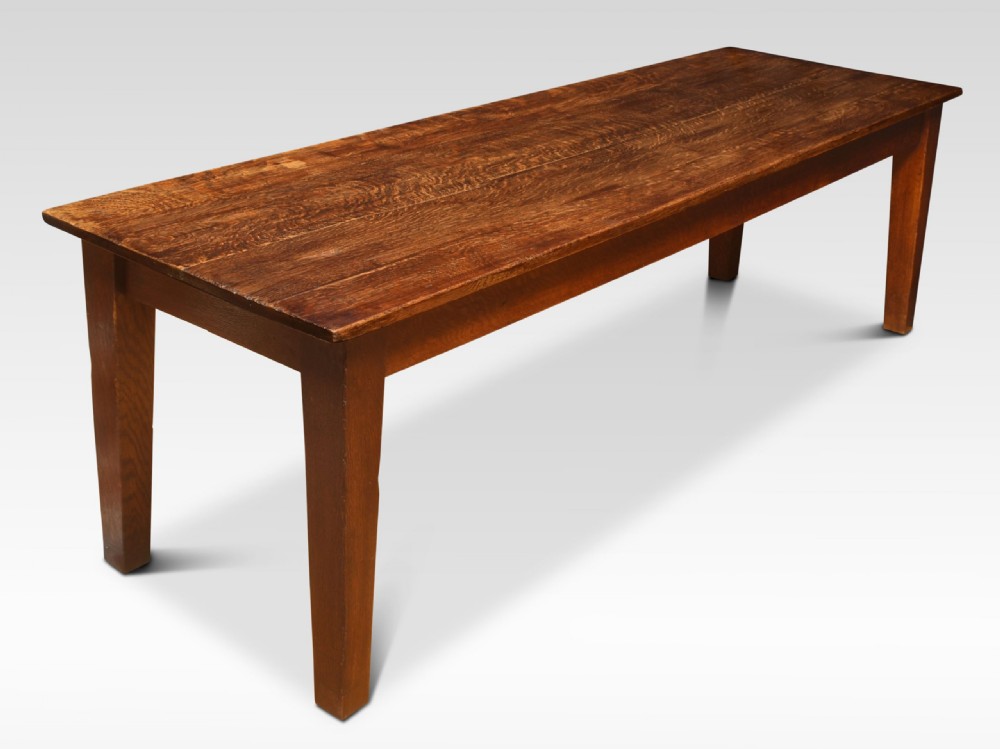 Oak Plank Top Refectory Table