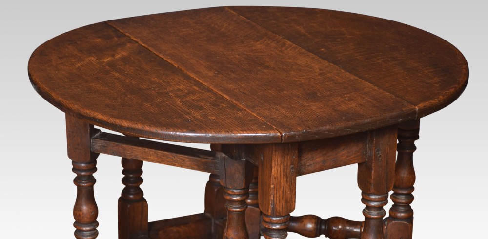 Small Oak Gate leg Table View VI